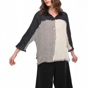Ozai N Ku Linen Blend Blouse
